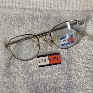 Lipo Sport Women's Smokey Gold Metal Frame UV Glasses